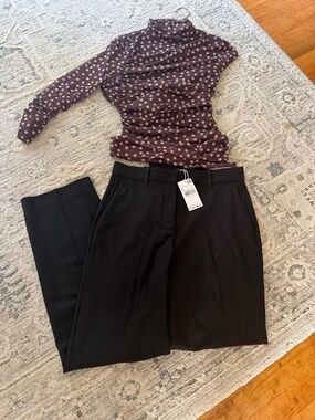 Mango chocolate brown pants sz 8